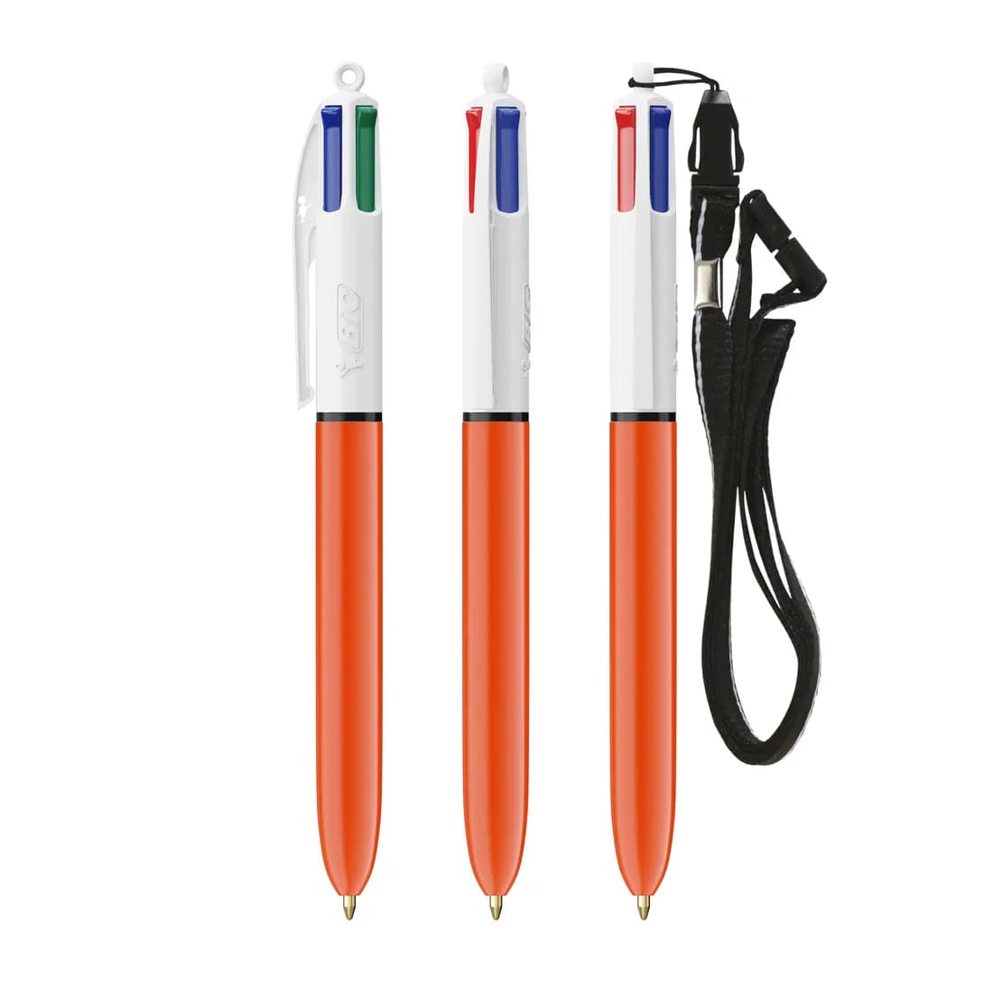 BIC® 4 Colours® Fine mit Lanyard Kugelschreiber