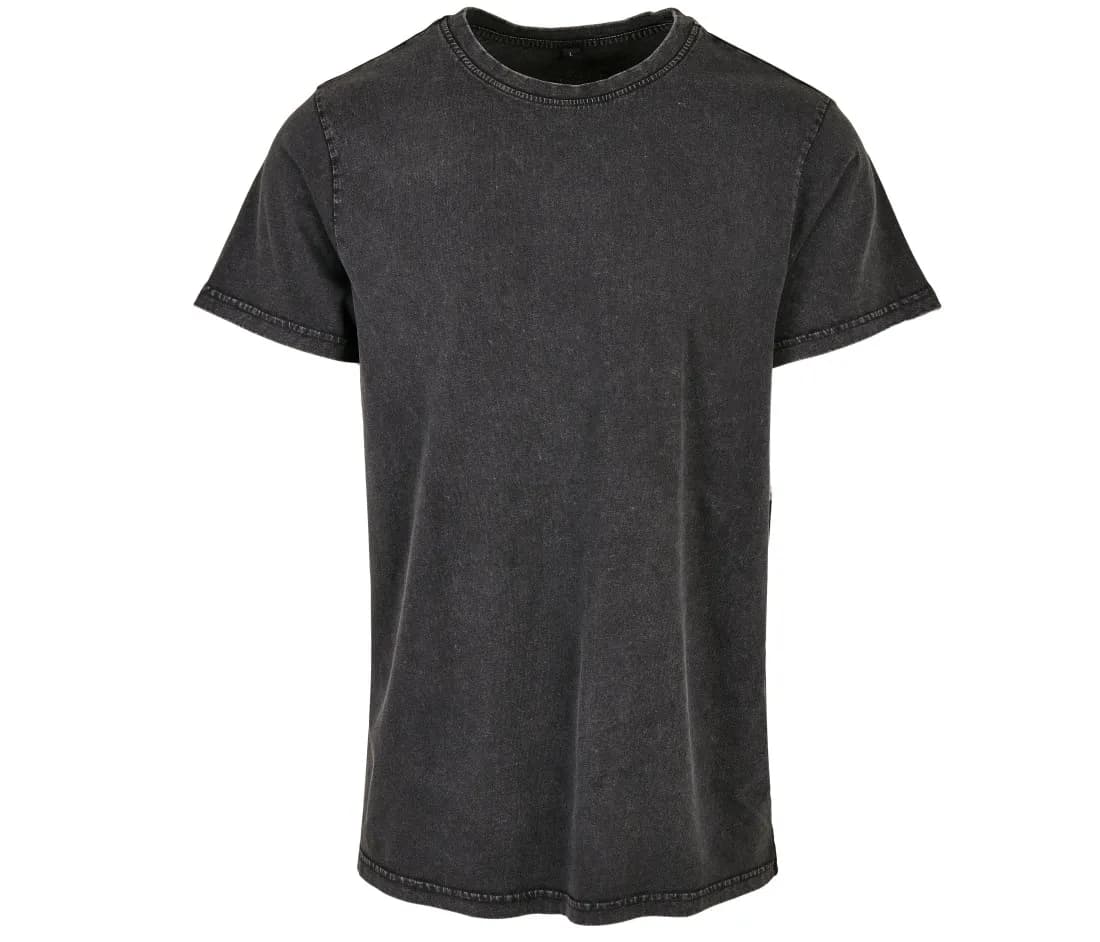 Acid Washed Round Neck Tee