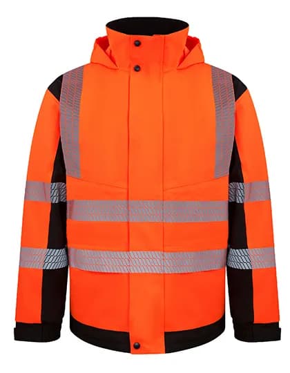 Premium Printable Hi-Vis Softshell Safety Jacket Copenhagen – Orange / Schwarz