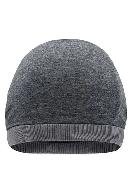 Heather Summer Beanie – Schwarz meliert / Anthrazit