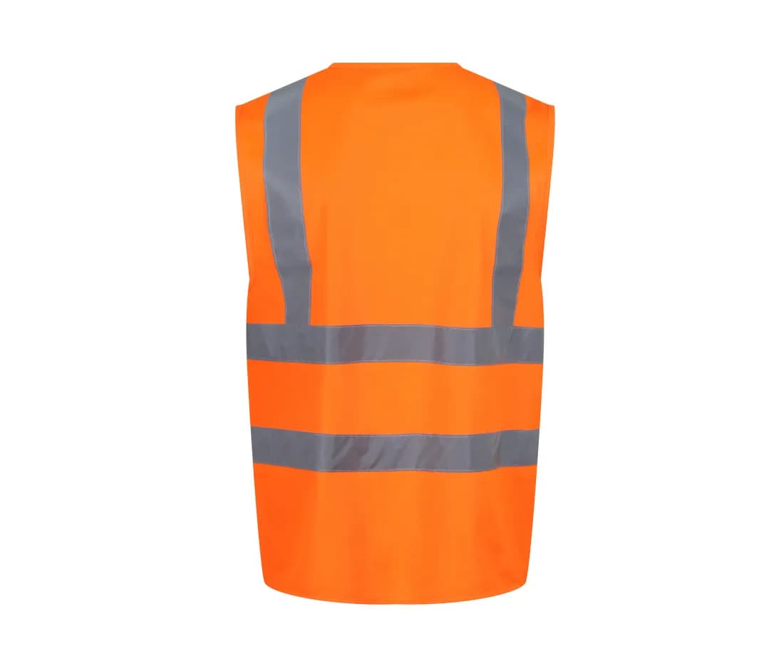 Warnweste «Pro» – Orange – Rückansicht