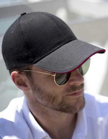 Memphis Brushed Cotton Low Profile Sandwich Peak Cap