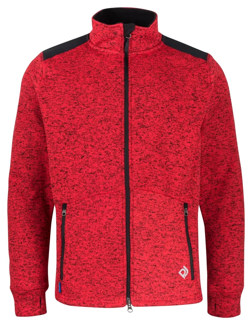 3318 Fleece Jacke in Melange Optik