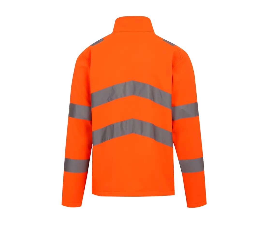 Warnschutz-Softshelljacke «Ablaze» Klasse 3 – Orange – Rückansicht