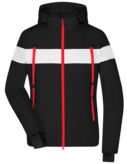 Ladies’ Wintersport Jacket – Schwarz / Weiss / Rot