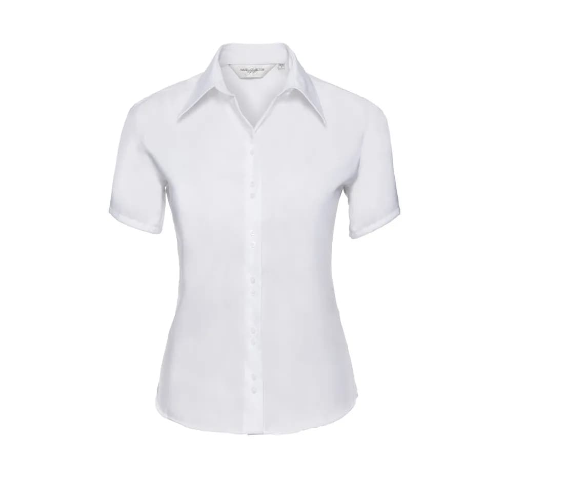 Chemise manches courtes «Ultimate» sans repassage femme – Blanc