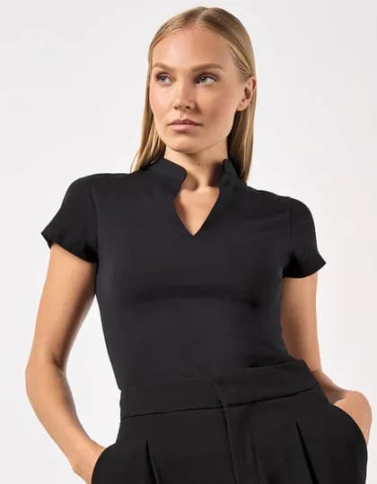 Women’s Regular Fit Mandarin Collar Top