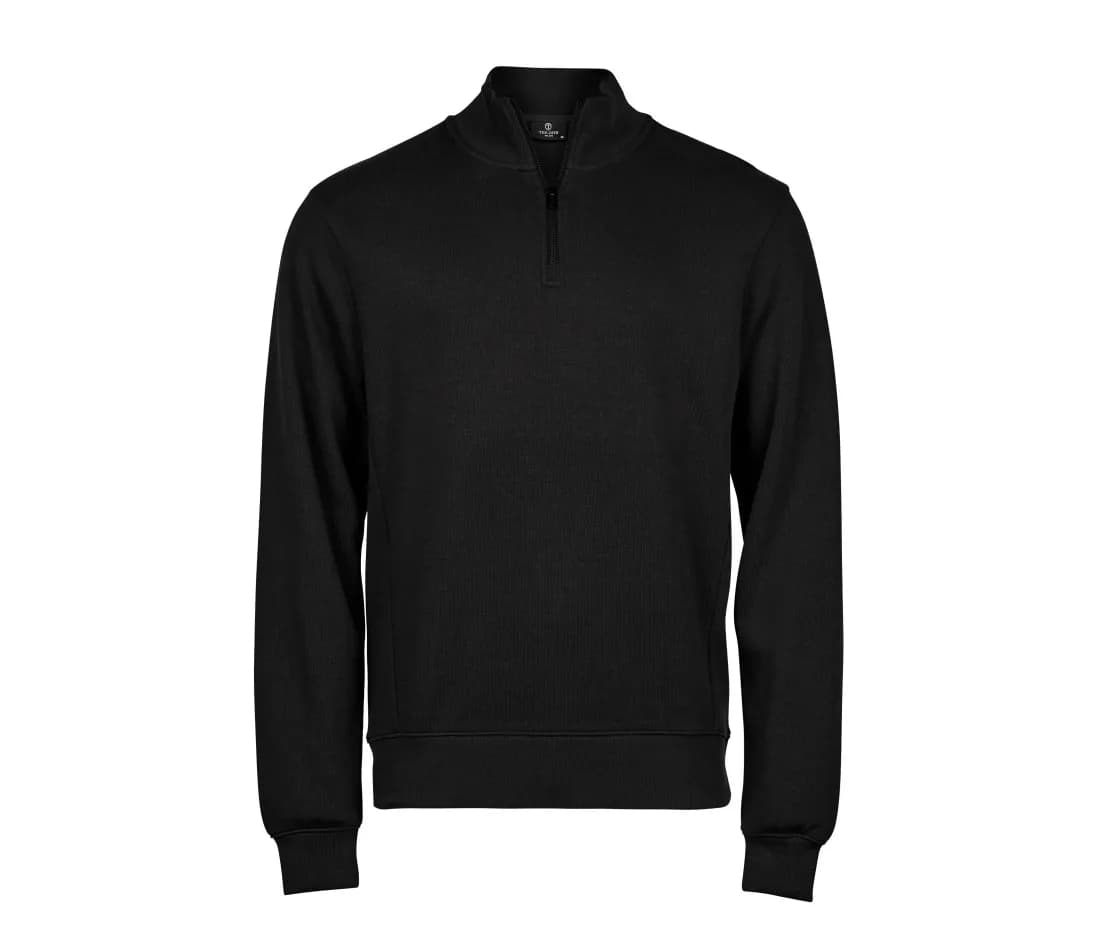 TEE JAYS Ribbed Interlock Half Zip