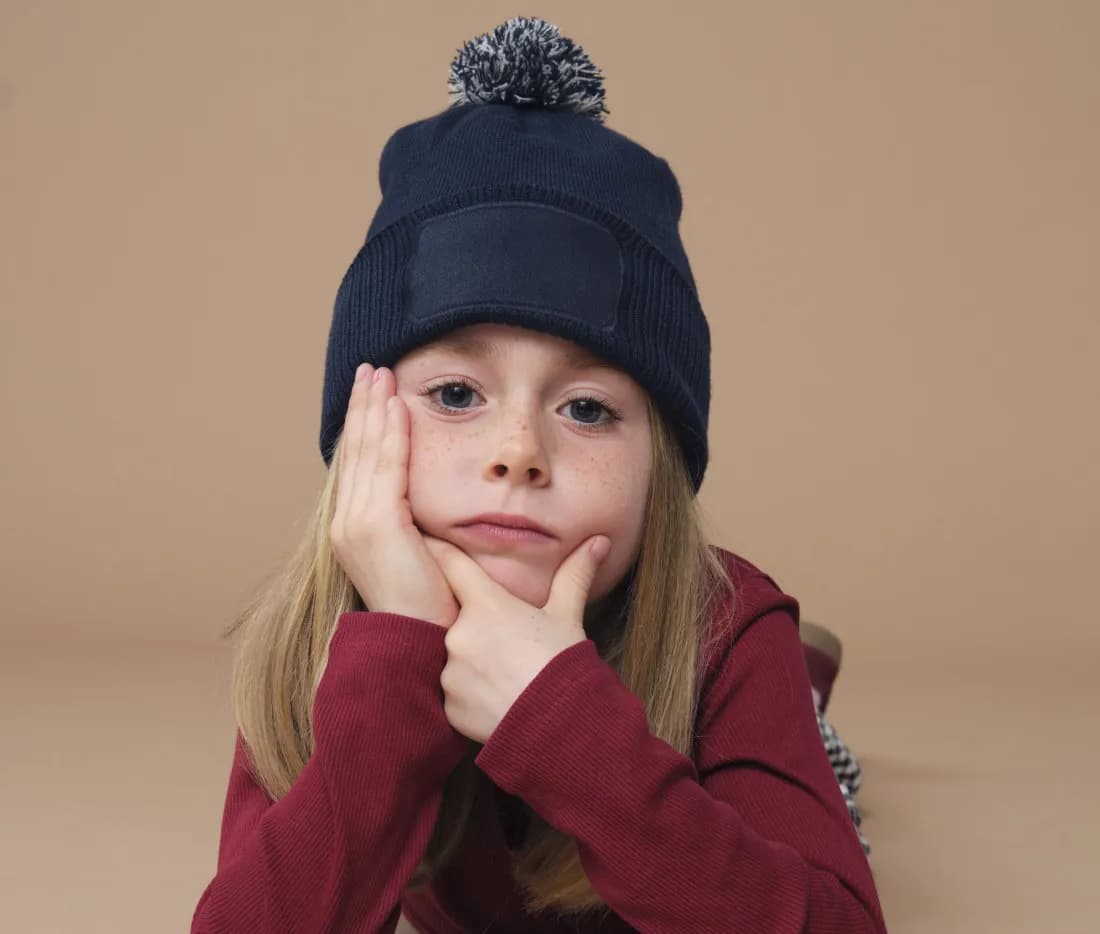 Kids Snowstar Patch Beanie