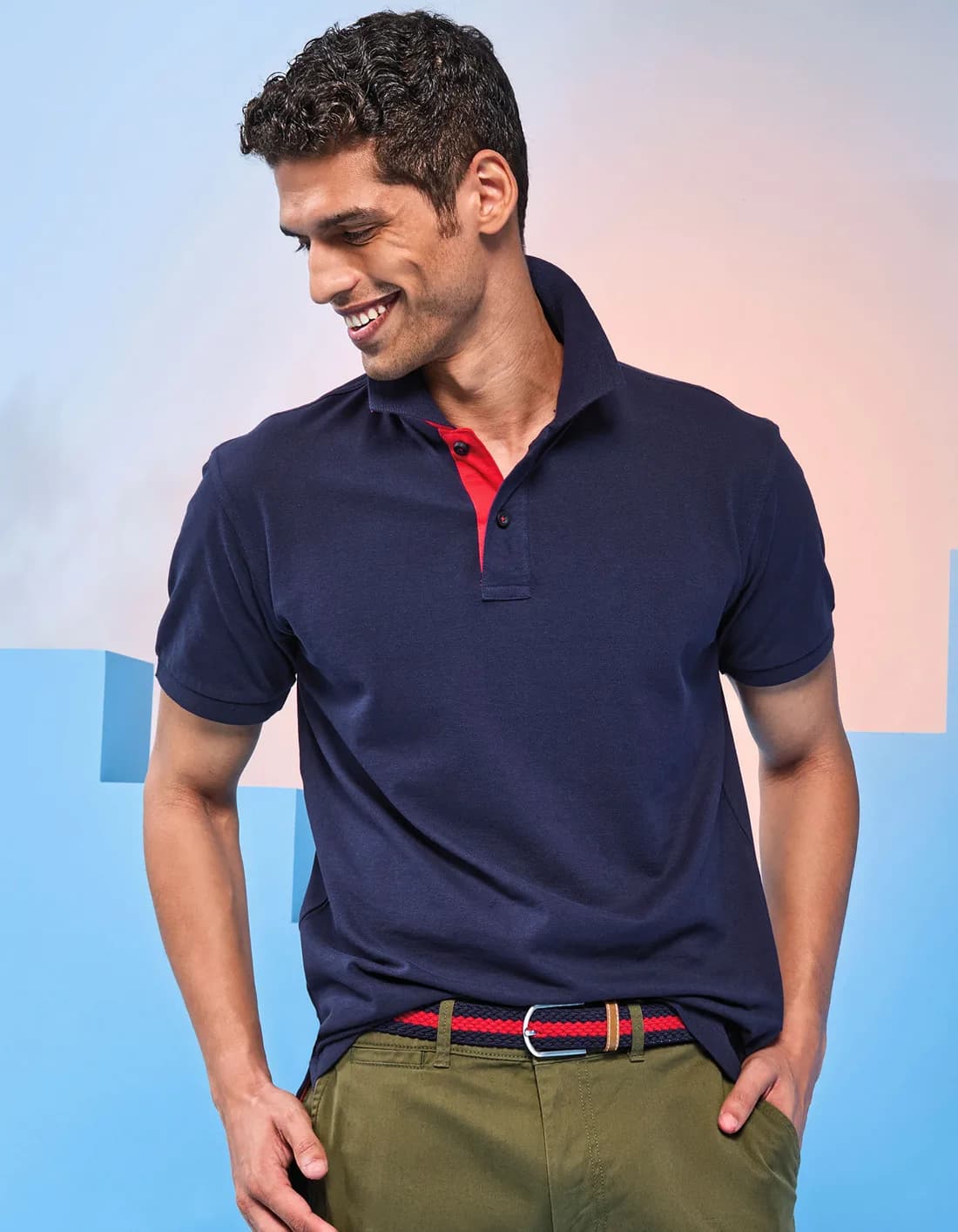 Men’s Classic Fit Contrast Polo