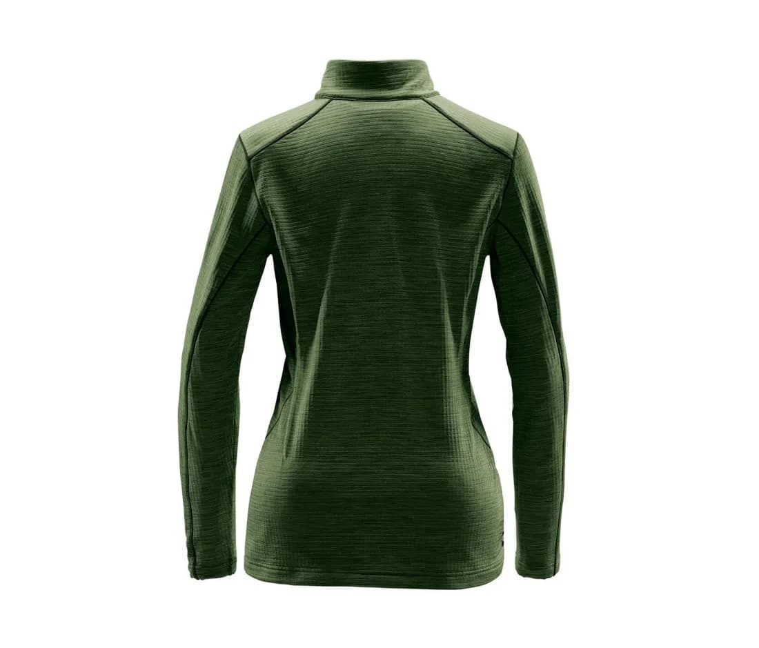 Sous-couche thermique col zippé femme – Brun – vue de dos