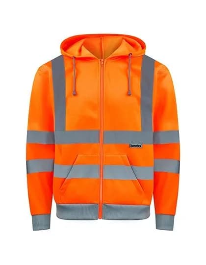 Hi-Vis Workwear Hooded Sweat-Jacket Galway – Orange