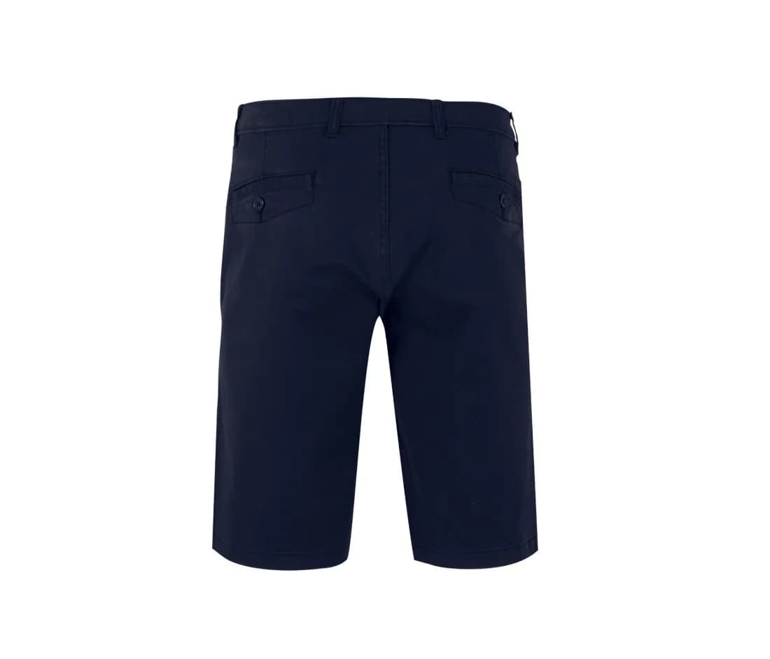 Unisex Stretch Chino Bermuda Shorts – Dunkelmarine – Rückansicht