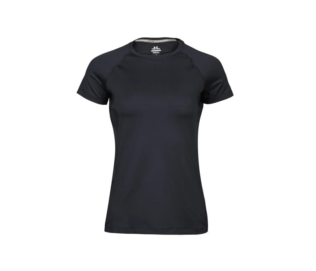 Damen Sport-T-Shirt «Cooldry» – Schwarz
