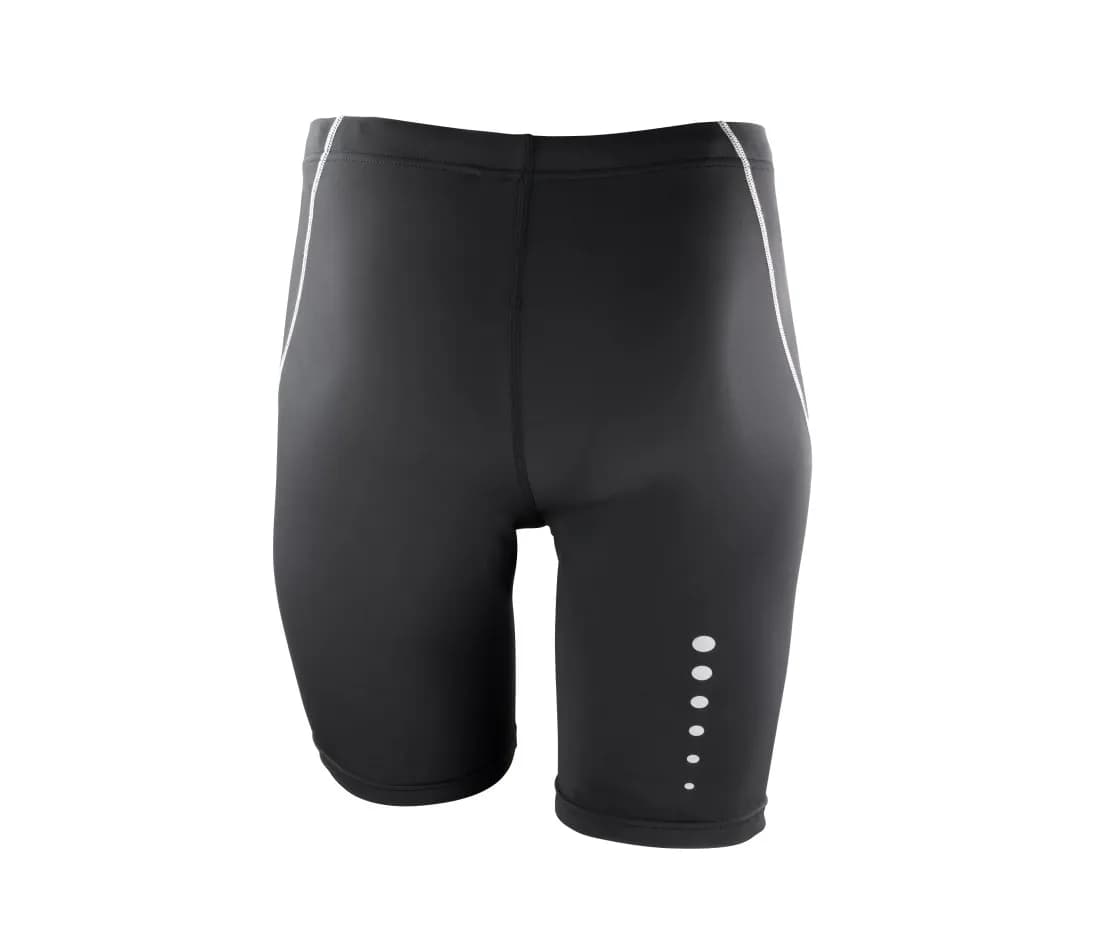 Herren Base-Layer-Shorts «Bodyfit» – Schwarz – Rückansicht