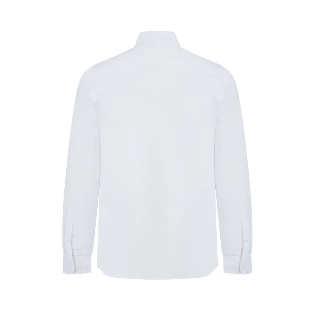 Chemise manches longues Coolplus® toucher coton homme – Blanc – vue de dos