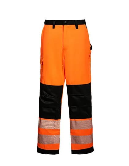 EOS Hi-Vis Workwear Trousers With Printing Areas – Orange / Schwarz