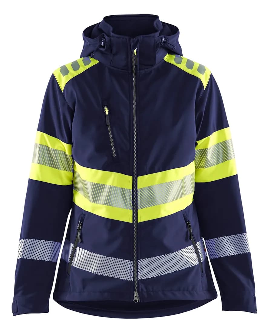 Damen High Vis Softshell Jacke