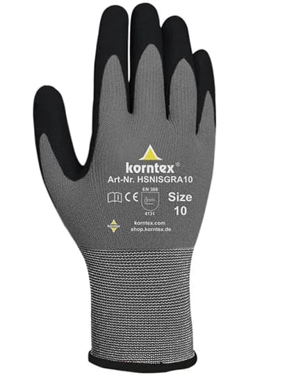 Elastic Nitrile Foam Gloves Izmir – Schwarz / Grau