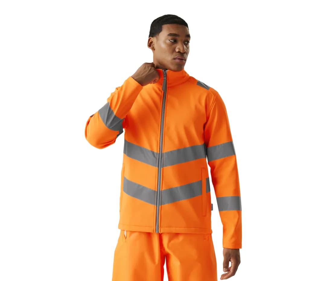 Hi-Vis Pro Contract Ablaze 2 Layer Softshell Jacket (Class 3)