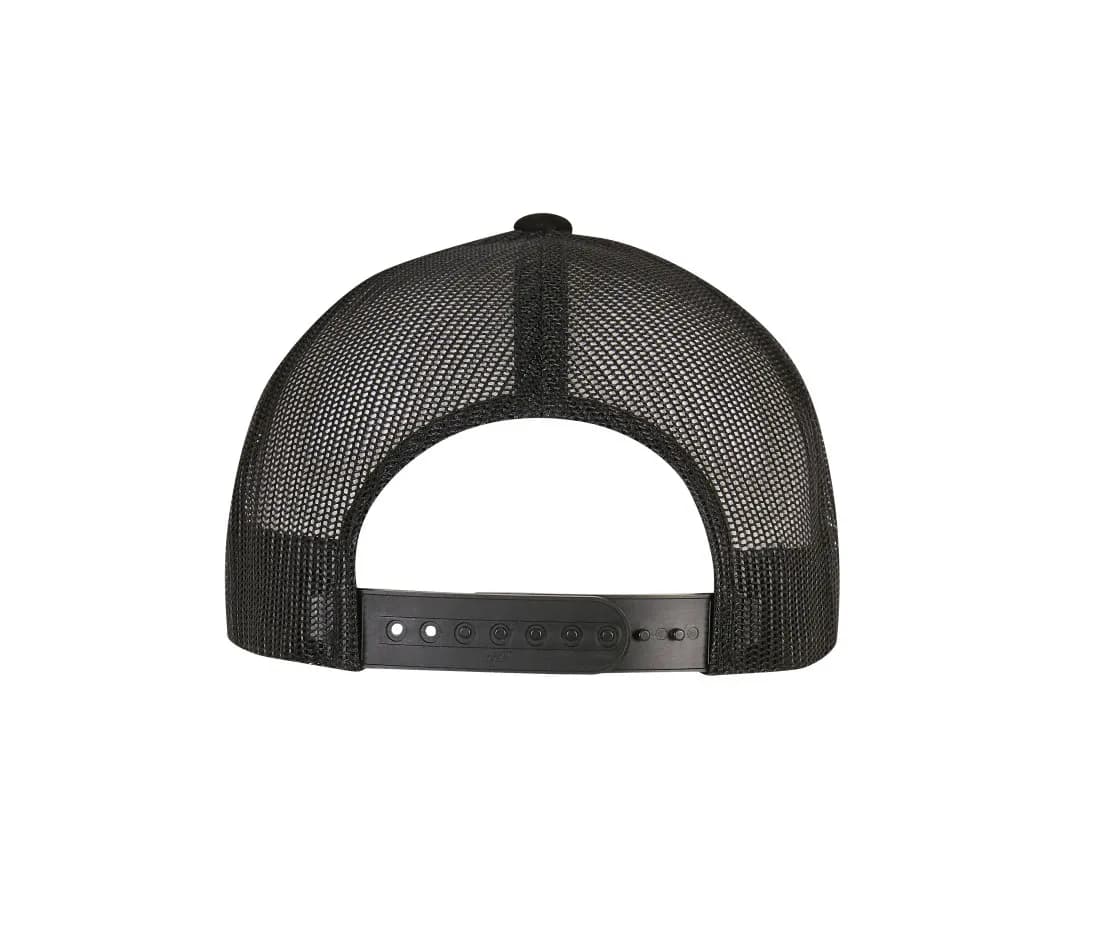 Suede Leather Trucker Cap – Schwarz – Rückansicht