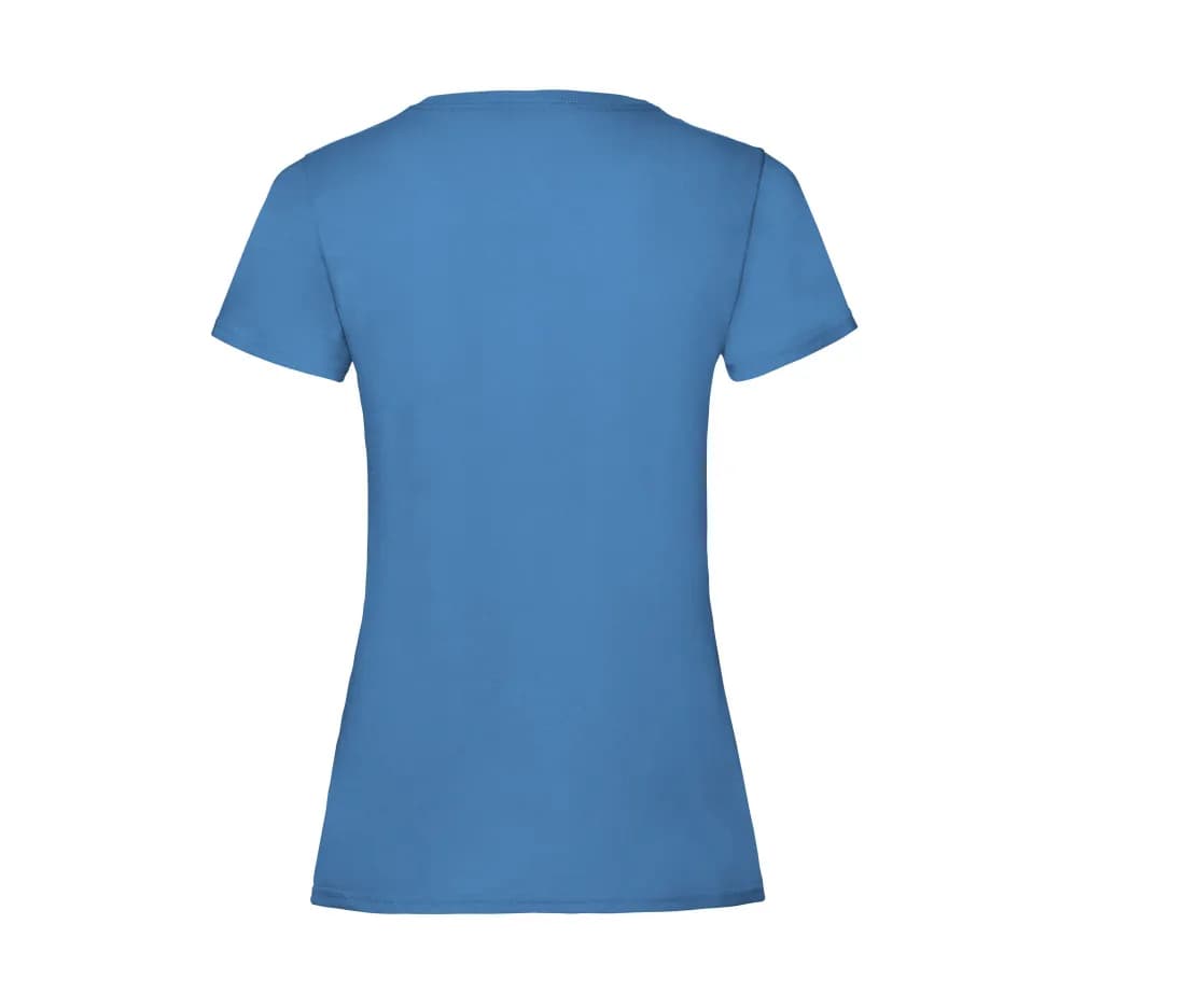 Damen T-Shirt «Valueweight» – Hellblau (Azure Blue) – Rückansicht