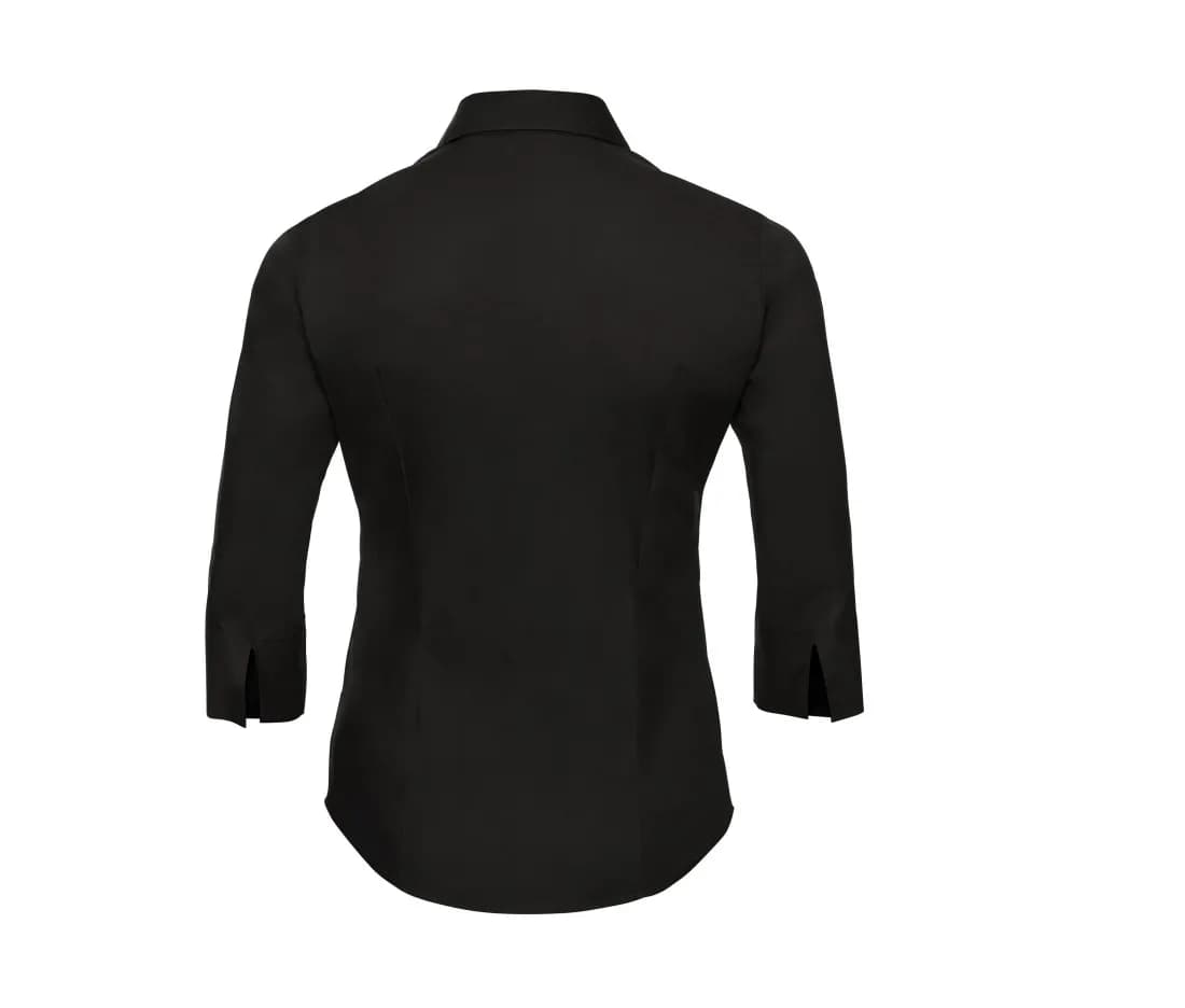 Chemise stretch ajustée manches 3/4 femme