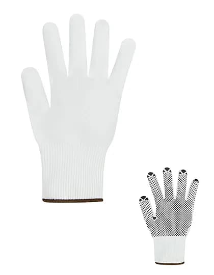 Finely Knitted Working Gloves Konya – Weiss / Schwarz