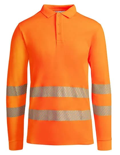 Poloshirt Atrio Longsleeve – Warnorange