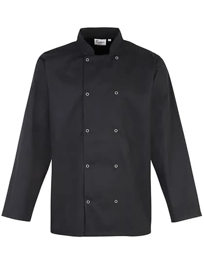 Chef’s Long Sleeve Stud Jacket – Noir