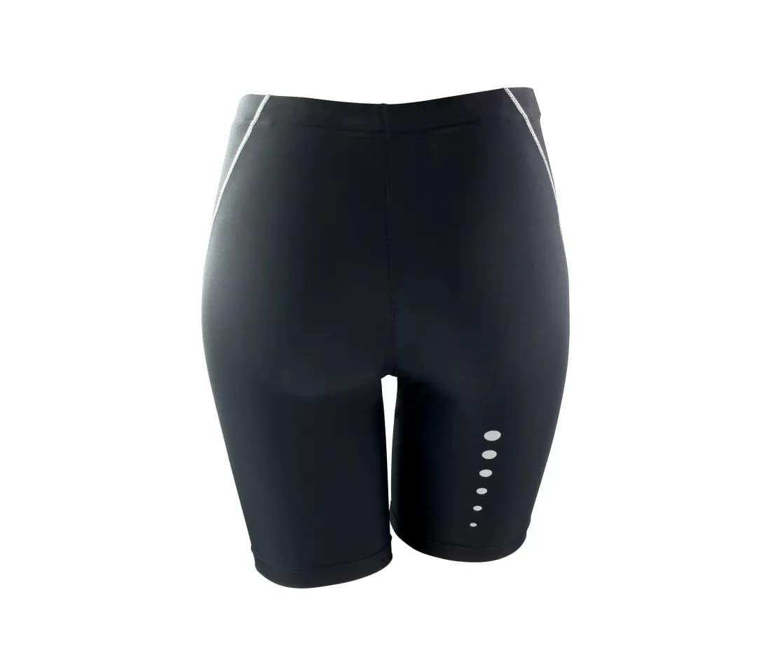 Damen Baselayer-Shorts «Bodyfit» – Schwarz – Rückansicht