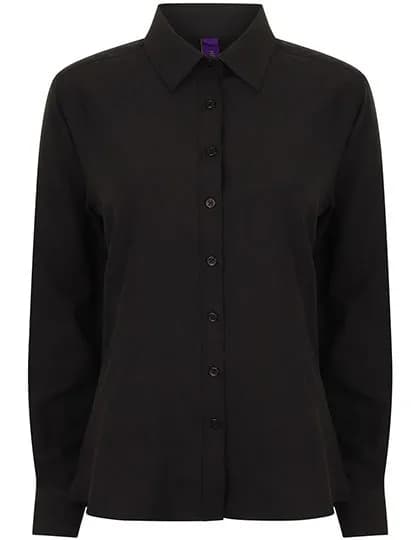 Ladies’ Wicking Long Sleeve Shirt – Schwarz