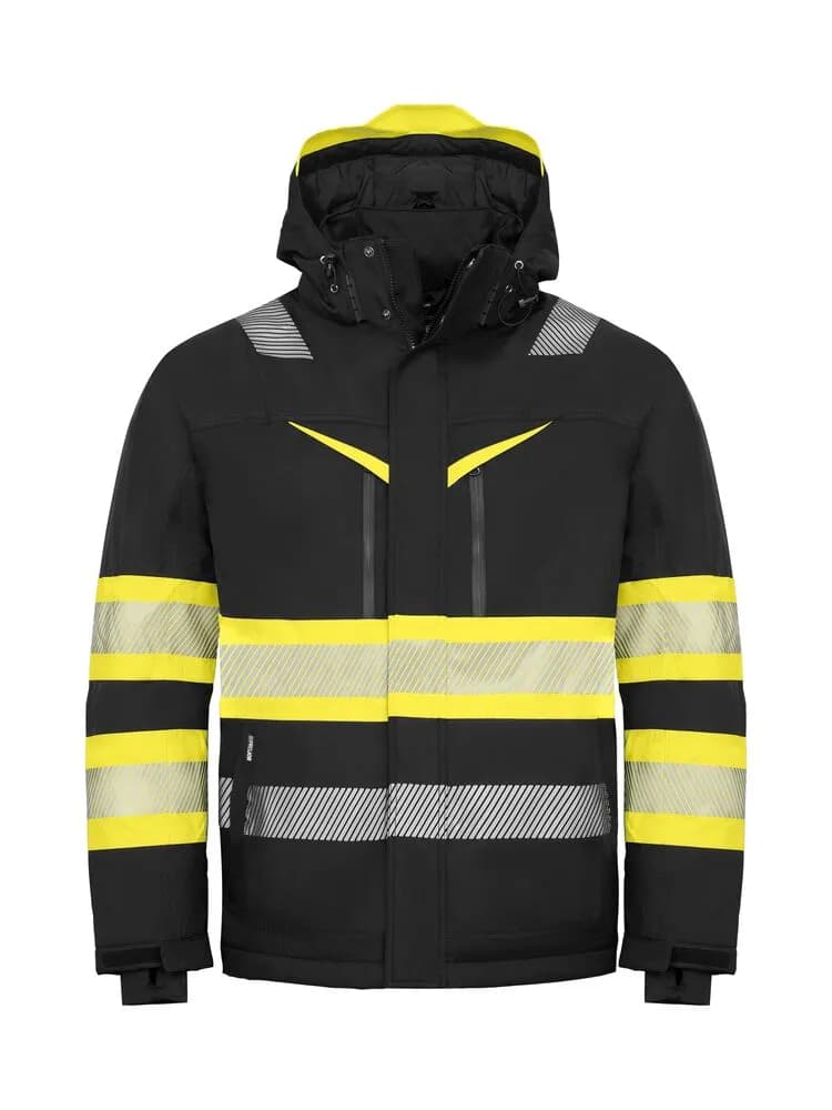 6446 Gefütterte Wind- und Wasserdichte Jacke EN ISO 20471 Klasse 1