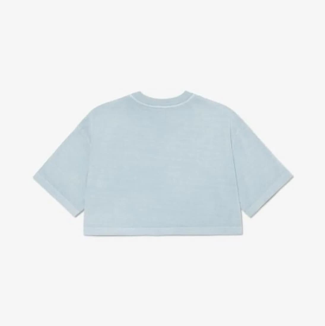 T-shirt court épais délavé femme – Denim – vue de dos
