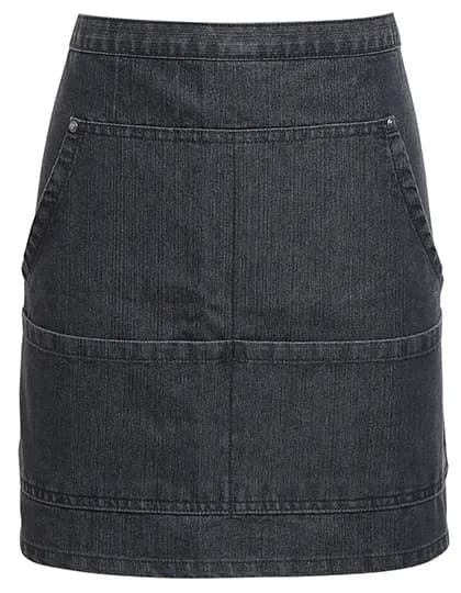 Jeans Stitch Denim Waist Apron – Noir