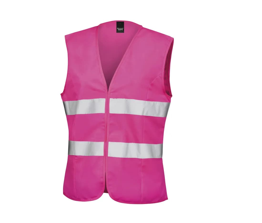 Chasuble haute visibilité ajustée femme – Rose