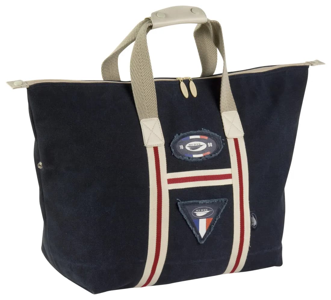 Grand sac shopping vintage en toile