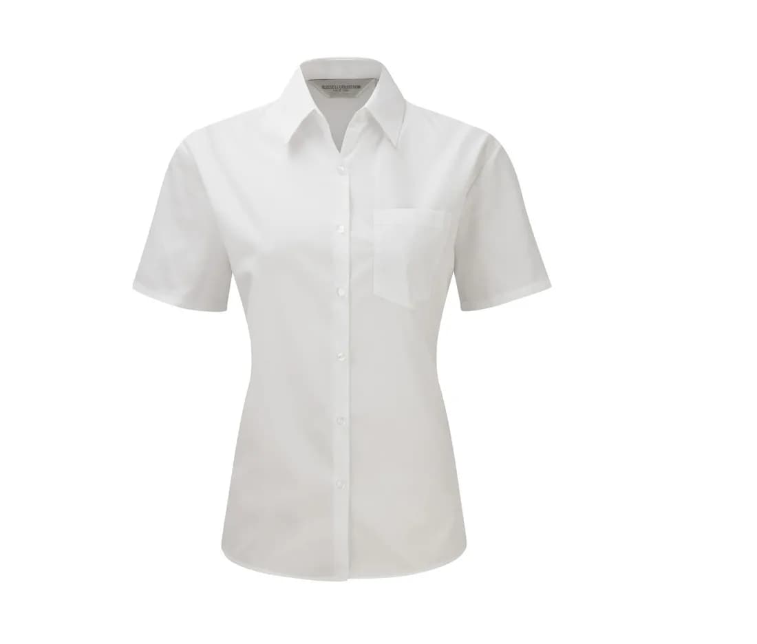 Chemise en popeline manches courtes «Classic» femme