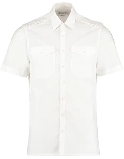 Men’s Tailored Fit Pilot Shirt Short Sleeve – Weiss