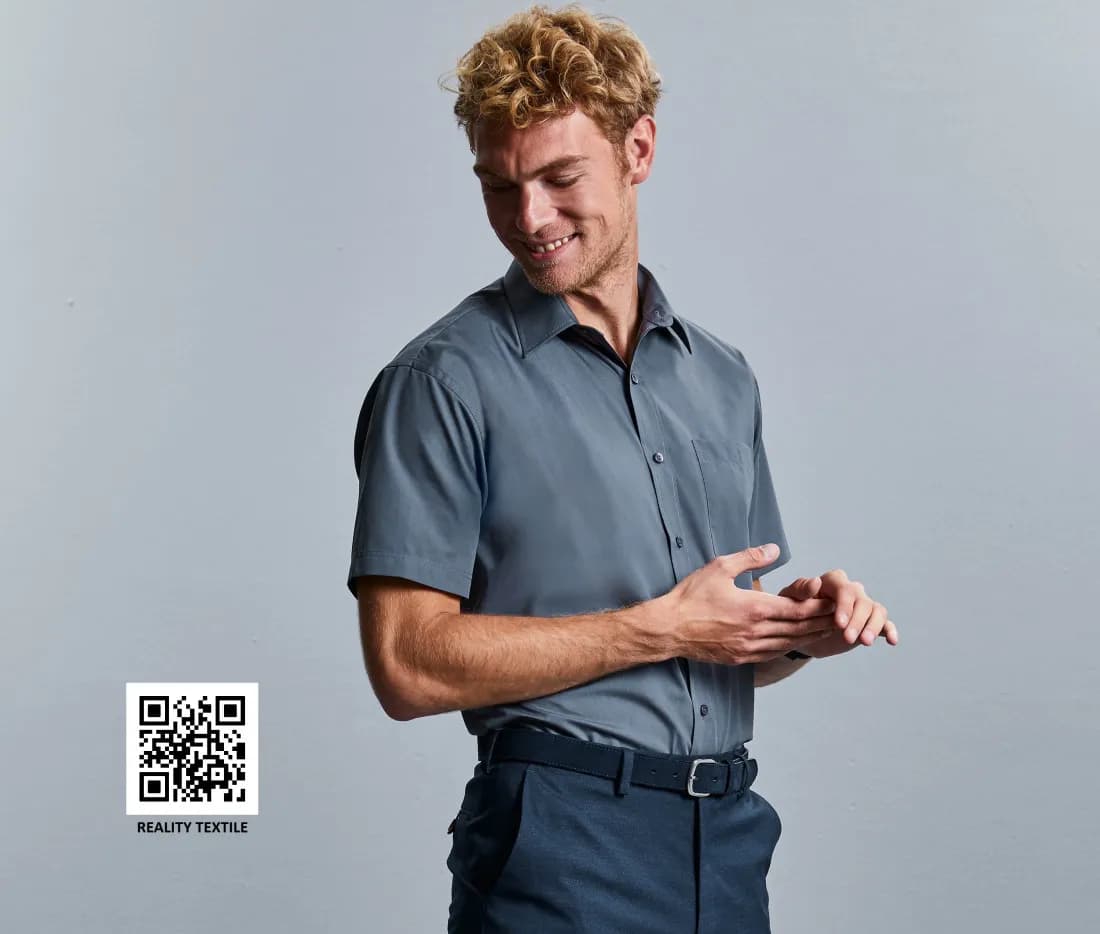 Men's Short Sleeve Classic Polycotton Poplin Shirt