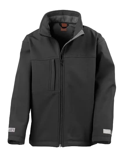 Junior Classic Soft Shell Jacket – Schwarz