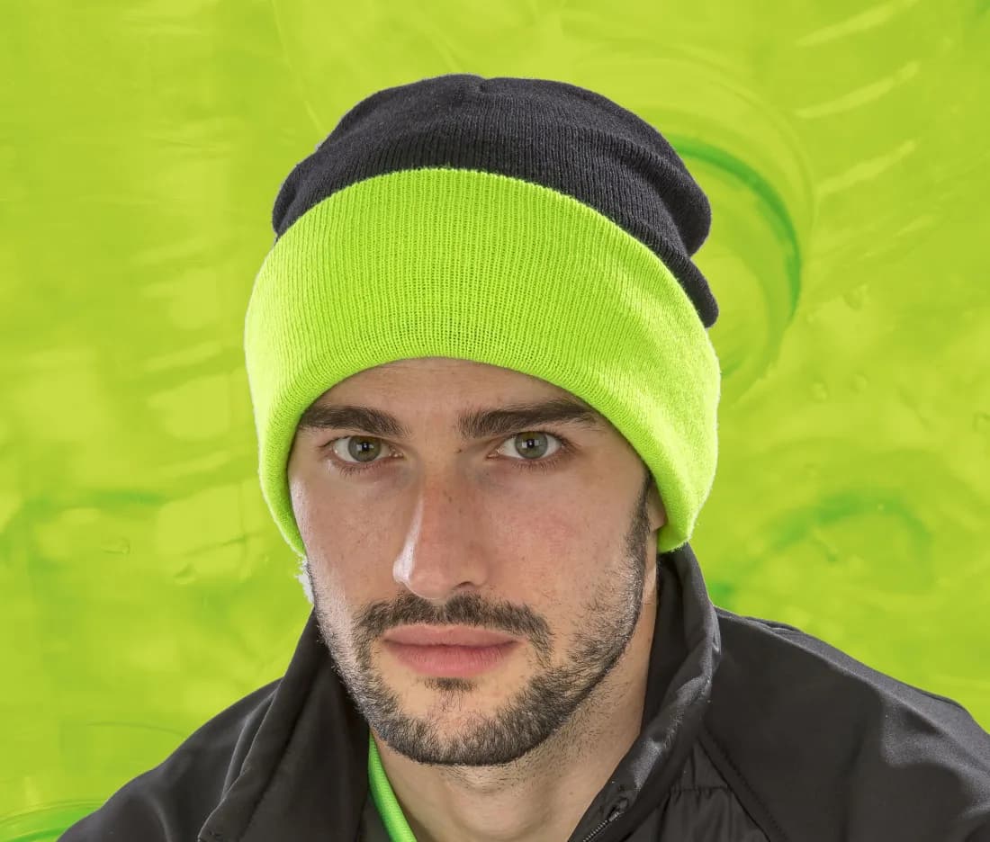 Recycled Black Compass Beanie