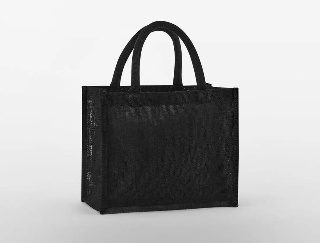 Gestärkte Jute-Tragetasche Midi