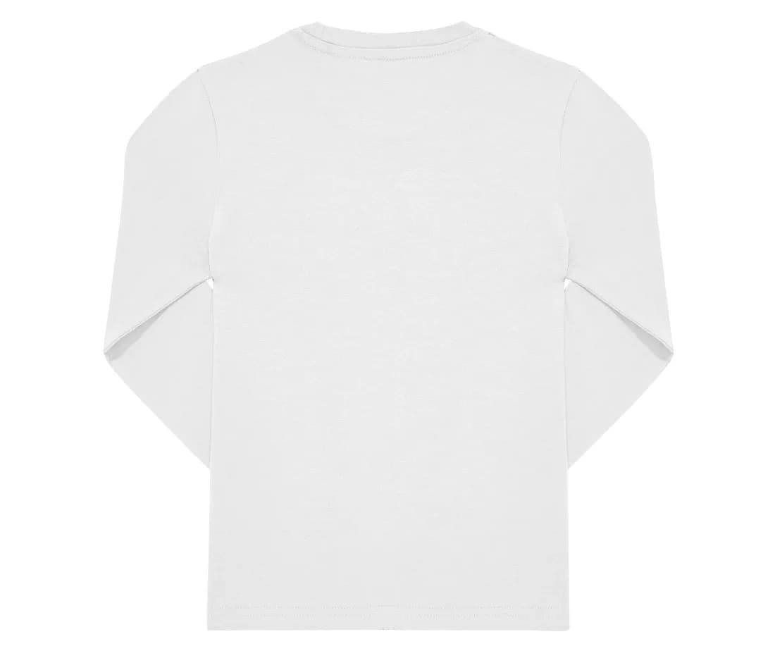 T-shirt manches longues «#E150» enfant – Blanc – vue de dos