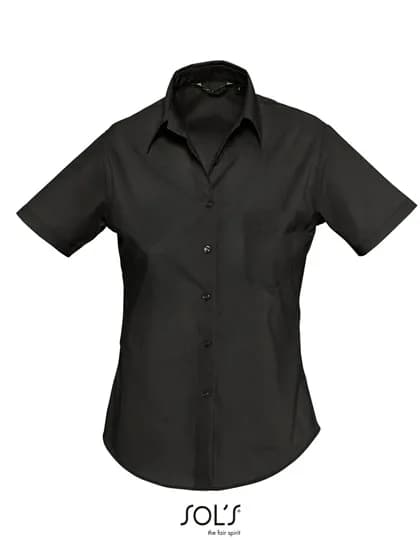 Popeline-Blouse Escape Short Sleeve – Schwarz