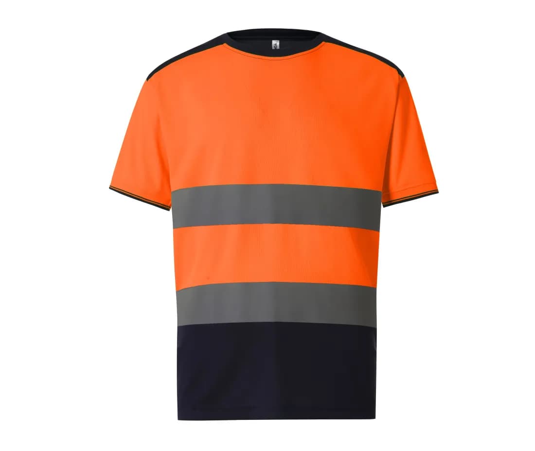 Hi-Vis Two-Tone T-Shirt – Warnorange / Marine