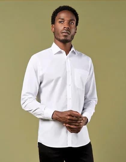 Men’s Tailored Fit Poplin Shirt Long Sleeve