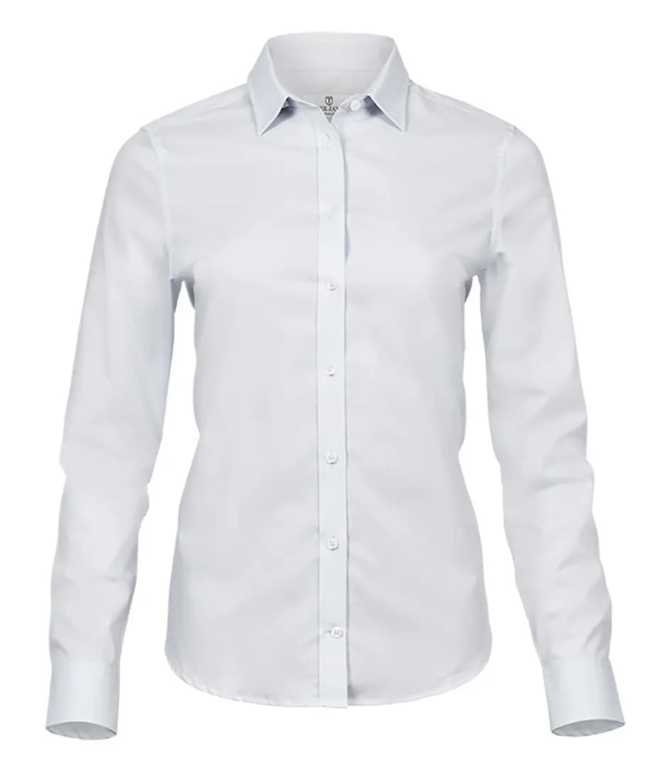 Damen Stretch-Bluse «Luxury» – Weiss