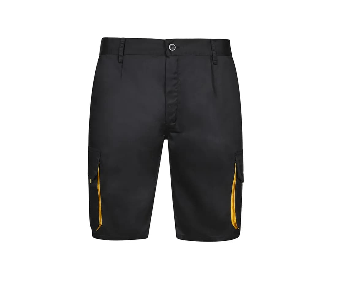 Bermuda bicolore – Noir / Jaune