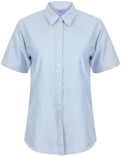 Ladies’ Classic Short Sleeved Oxford Shirt – Blau